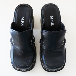 Block Heel Closed Toe Mule